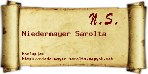 Niedermayer Sarolta névjegykártya